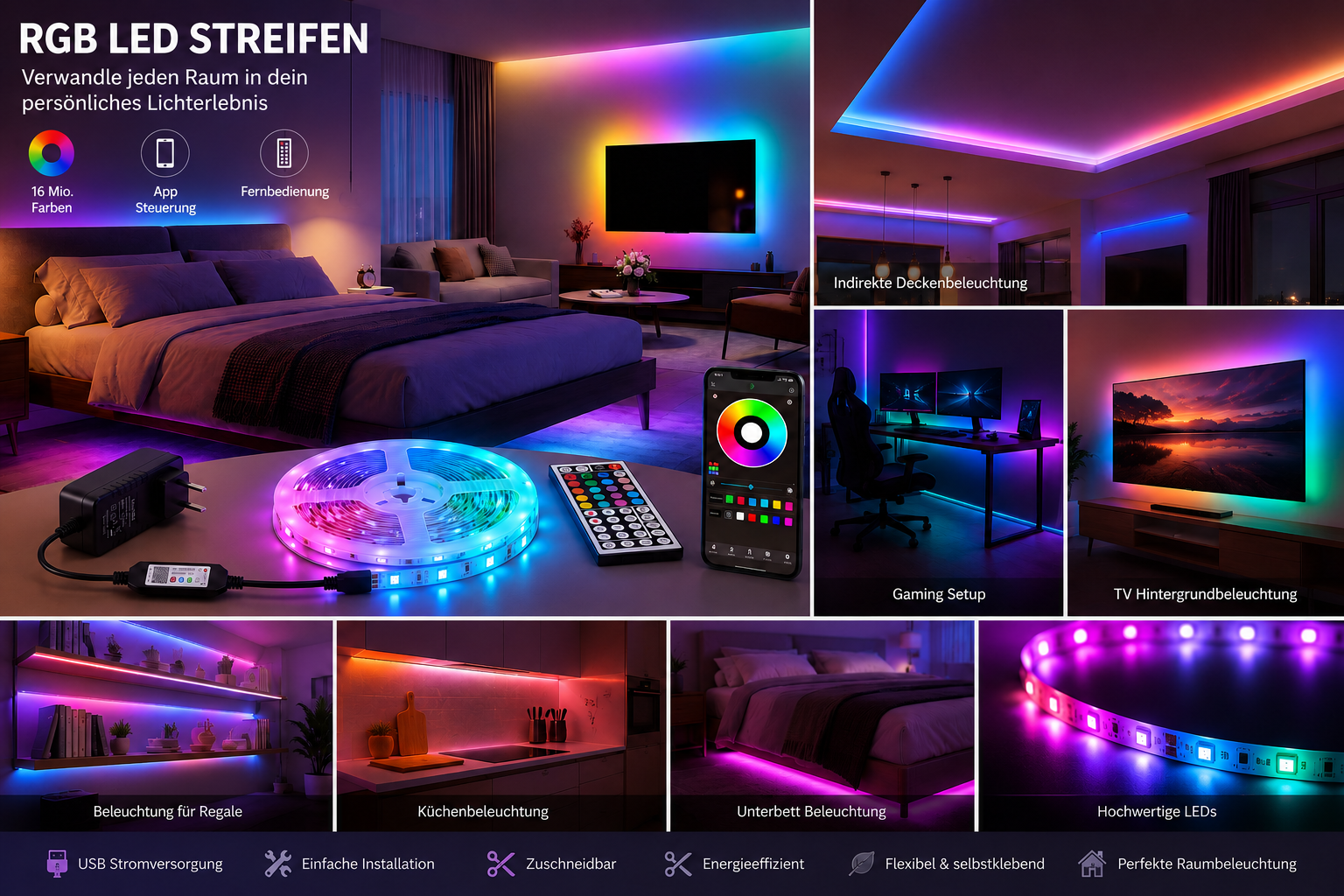 Glowstrip RGB LED-Streifen